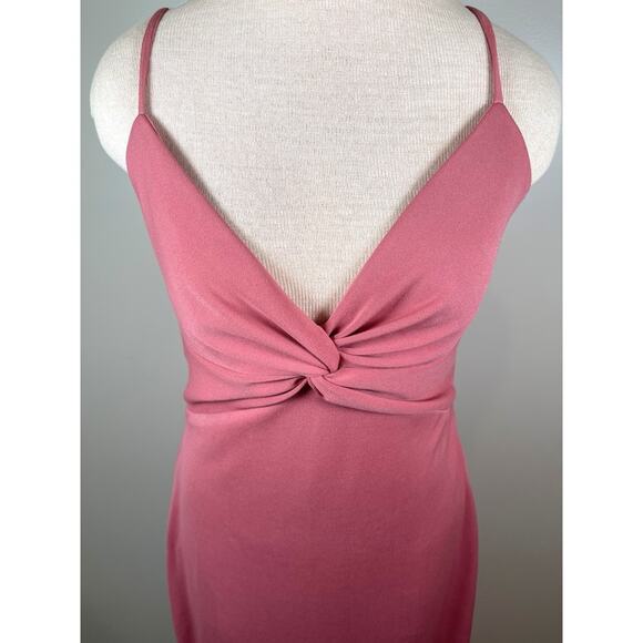 Katie May Nirvana Twisted Ruched Pink Peppercorn Maxi Dress Size Large - Picture 4 of 8